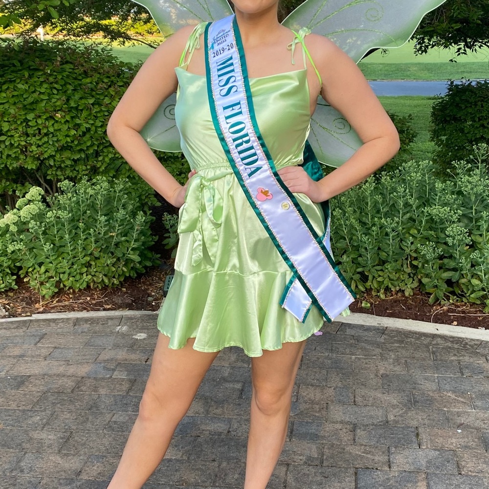 Green mini dress